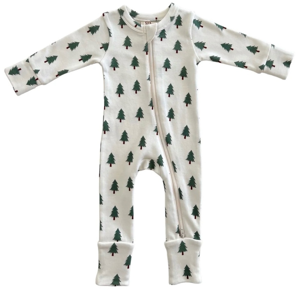Trees / Organic 2-Way Zip Romper